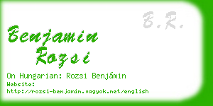 benjamin rozsi business card